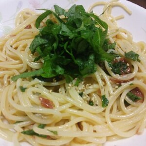 清涼感たっぷり♪梅肉と大葉の☆冷製パスタ